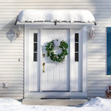 VEVOR Window Door Awning Canopy 965 x 1987 mm, UPF 50+ Polycarbonate Entry Door Outdoor Window Awning Exterior, Front Door Overhang Awning for Sun Shutter, UV, Rain, Snow Protection, Hollow Sheet - Low Angle