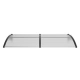 VEVOR Window Door Awning Canopy 965 x 1987 mm, UPF 50+ Polycarbonate Entry Door Outdoor Window Awning Exterior, Front Door Overhang Awning for Sun Shutter, UV, Rain, Snow Protection, Hollow Sheet - Extra Image