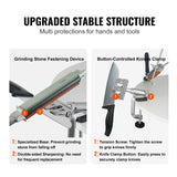 VEVOR Knife Sharpener Kit, Rotation Flip Fixed Angle Knife Sharpening System with 12 Whetstones 120-10000 Grit, Professional Kitchen Chef Knife Sharpening Kit for All Knives and Scissors - Side View