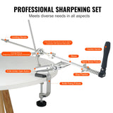 VEVOR Knife Sharpener Kit, Rotation Flip Fixed Angle Knife Sharpening System with 12 Whetstones 120-10000 Grit, Professional Kitchen Chef Knife Sharpening Kit for All Knives and Scissors - 45-Degree Angle