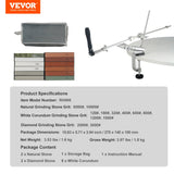 VEVOR Knife Sharpener Kit, Rotation Flip Fixed Angle Knife Sharpening System with 12 Whetstones 120-10000 Grit, Professional Kitchen Chef Knife Sharpening Kit for All Knives and Scissors - Close-Up Angle