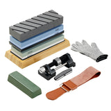 VEVOR Whetstone Knife Sharpening Kit, 2 Dual-Sided Grit Whetstones 400/1000 3000/8000, 10PCS Knife Sharpener Kit with 3 Non-Slip Bases, Angle & Honing