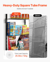 VEVOR 8-Tier Over the Door Pantry Organizer Hanging Storage Rack Adjustable - Top-Down View
