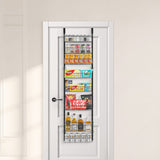 VEVOR 8-Tier Over the Door Pantry Organizer Hanging Storage Rack Adjustable - Low Angle