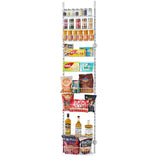 Over the Door Pantry Organizer, 9-Tier Pantry Organization and Storage, Heavy-Duty Steel Hanging Spice Rack, Adjustable Wall Seasoning Shelves, for Home Kitchen Laundry Room Bathroom, White - Extra Image