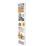 VEVOR Over the Door Pantry Organizer, 9-Tier Pantry Organization and Storage, Heavy-Duty Steel Hanging Spice Rack, Adjustable Wall Seasoning Shelves, for Home Kitchen Laundry Room Bathroom, White - Extra Image