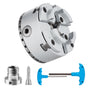 KP2-3/4 Lathe Chuck, 4-Jaw 70 mm Diameter, Metal Lathe Chuck Turning Machine Accessories, Self-centering Tool, for Lathe, Precision Machining, Grinding Machines, Milling Machines