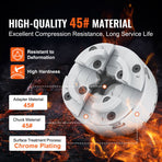 KP2-3/4 Lathe Chuck, 4-Jaw 70 mm Diameter, Metal Lathe Chuck Turning Machine Accessories, Self-centering Tool, for Lathe, Precision Machining, Grinding Machines, Milling Machines