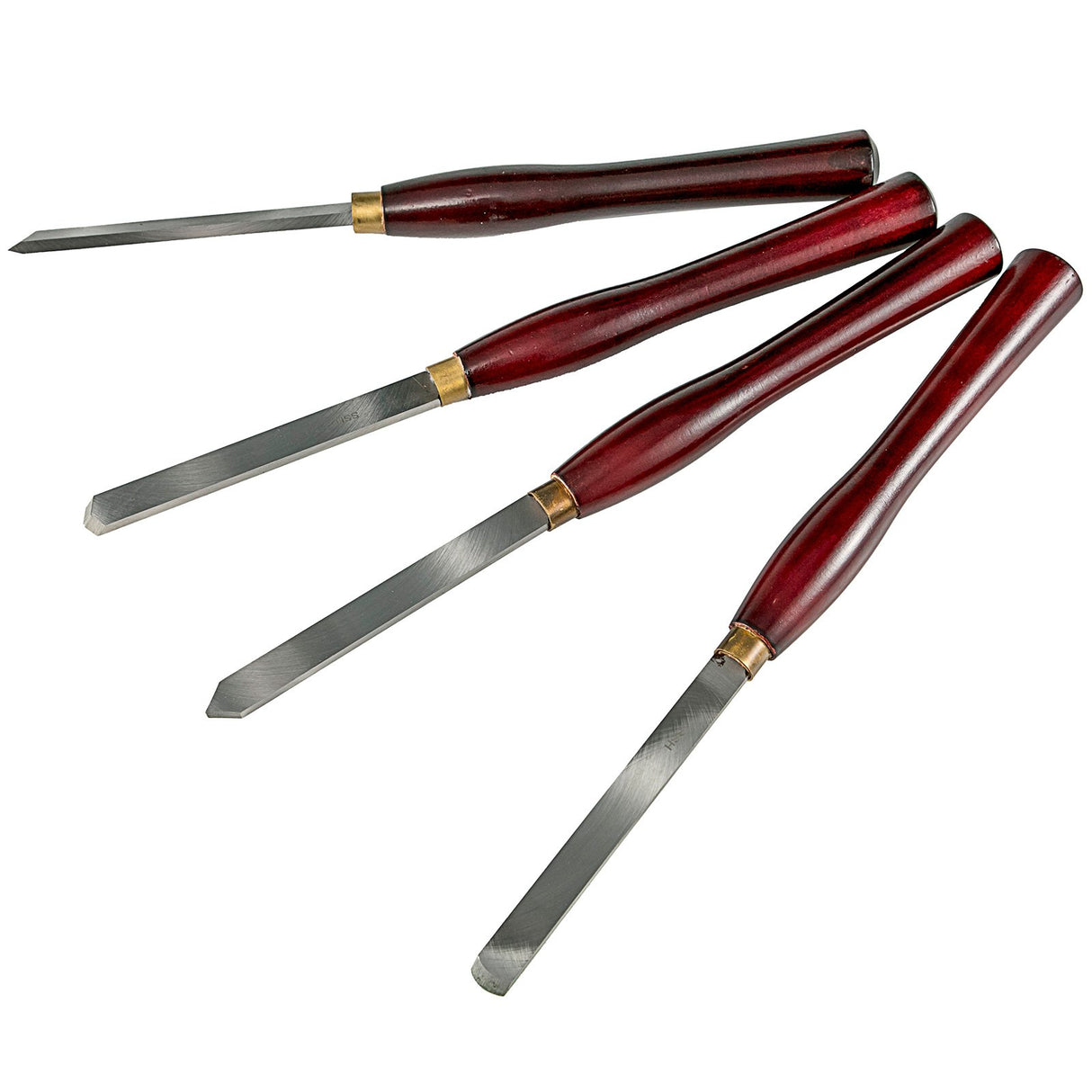 VEVOR Woodworking Lathe Chisel Set 8 Piece Set Lathe Chisel HSS Steel Blades Wood Turning Tools Wooden Case for Storage for Wood Carving Root Carving Furniture Carving Lathes Red