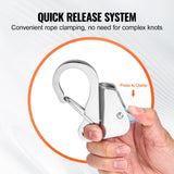 VEVOR Boat Anchor Hook Stainless Steel Knotless Anchor System with Quick Release - Side View