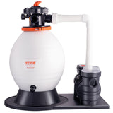 VEVOR Sand Filter Above Ground with 850W Pool Pump 18,000 L/H Flow 6-Way Valve - Low Angle