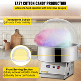 VEVOR Candy Machine Bubble Shield 20.5 Inch Clear Plastic Cotton Candy Cover for Commercial Candy Maker Machine - 45-Degree Angle
