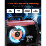 Flux Core MIG Welding Wire, E71T-11 0.9mm 0.45kg, Gasless Mild Steel Welding Wire with Low Spatter for All Position Arc Welding, Self-Shielded for Outdoor Use (Pack of 2 Rolls)