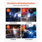Flux Core MIG Welding Wire, E71T-11 0.9mm 0.45kg, Gasless Mild Steel Welding Wire with Low Spatter for All Position Arc Welding, Self-Shielded for Outdoor Use (Pack of 2 Rolls)
