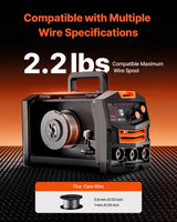 VEVOR MIG Welder 130Amp Gasless Flux Core Mig Welding Machine with IGBT Inverter - Rear View