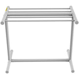 VEVOR Pool Towel Rack, 5 Bar, White, Freestanding Outdoor PVC T-Shape Poolside Storage Organizer, Include 8 Towel Clips, Mesh Bag, Hook, Also Stores