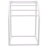 VEVOR Pool Towel Rack, 5 Bar, Milky, Freestanding Outdoor PVC Curved Poolside Storage Organizer, Include 8 Towel Clips, Mesh Bag, Hook, Also Stores Floats and Paddles, for Beach, Swimming Pool, Home - Extra Image