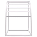 VEVOR Outdoor Towel Rack Pool Towel Rack 7 Bar Curved White Freestanding Patio - Extra Image
