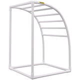 VEVOR Outdoor Towel Rack Pool Towel Rack 7 Bar Curved White Freestanding Patio - Extra Image