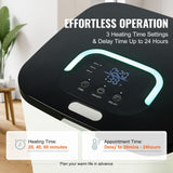 VEVOR 20L Large Towel Warmer Bucket with LED Screen U-shaped Light & Timer White - Side View