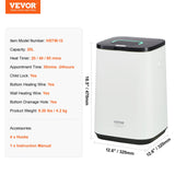 VEVOR 20L Large Towel Warmer Bucket with LED Screen U-shaped Light & Timer White - Close-Up Angle