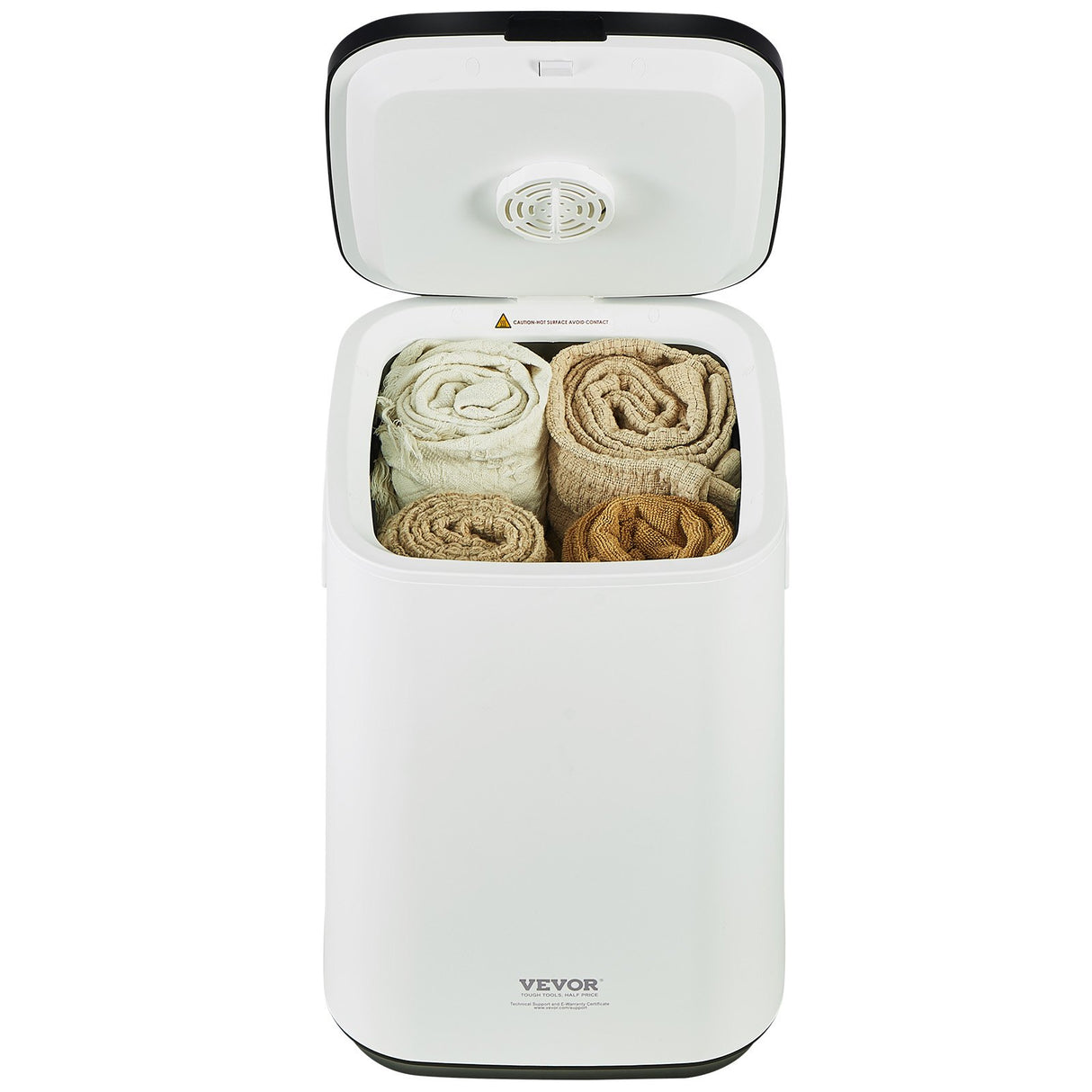 VEVOR 20L Large Towel Warmer Bucket with LED Screen U-shaped Light & Timer White