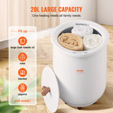 VEVOR Towel Warmer Bucket, 20L Large Towel Warmer for Bathroom, Auto Shut Off Towel Heater with 4-Level Timer Fits up to Two 40