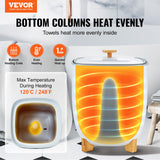 VEVOR 25L Towel Warmer Bucket with LED Screen Bottom Heating Columns Timer White - Front View