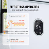 VEVOR 25L Towel Warmer Bucket with LED Screen Bottom Heating Columns Timer White - Side View