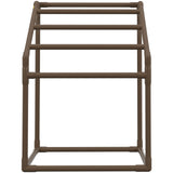 VEVOR Pool Towel Rack, 5 Bar, Brown, Freestanding Outdoor PVC Trapedozal Poolside Storage Organizer, Include 8 Towel Clips, Mesh Bag, Hook, Also Stores Floats and Paddles, for Beach, Swimming Pool - Extra Image
