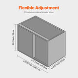Swing Left Blind Corner Cabinet, Pull Out Organizer for 36 inch Width Blind Cabinet, 2 Tier Height Adjustable Swing Tray, Soft Close Kitchen Cloud Blind Organizer, Left Open - Rear View