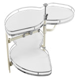 Swing Left Blind Corner Cabinet, Pull Out Organizer for 36 inch Width Blind Cabinet, 2 Tier Height Adjustable Swing Tray, Soft Close Kitchen Cloud Blind Organizer, Left Open - Extra Image