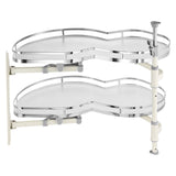 Swing Left Blind Corner Cabinet, Pull Out Organizer for 36 inch Width Blind Cabinet, 2 Tier Height Adjustable Swing Tray, Soft Close Kitchen Cloud Blind Organizer, Left Open