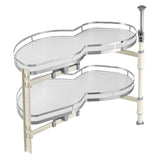 Swing Left Blind Corner Cabinet, Pull Out Organizer for 36 inch Width Blind Cabinet, 2 Tier Height Adjustable Swing Tray, Soft Close Kitchen Cloud Blind Organizer, Left Open - Extra Image