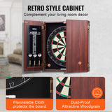 VEVOR Dartboard and Cabinet Set Official Size Complete Accessory Steel Tip Dart - Top-Down View