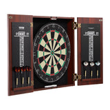 VEVOR Dartboard and Cabinet Set Official Size Complete Accessory Steel Tip Dart - Low Angle