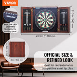 VEVOR Dartboard and Cabinet Set Official Size Complete Accessory Steel Tip Dart