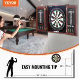 VEVOR Dartboard and Cabinet Set Official Size Complete Accessory Steel Tip Dart - Close-Up Angle