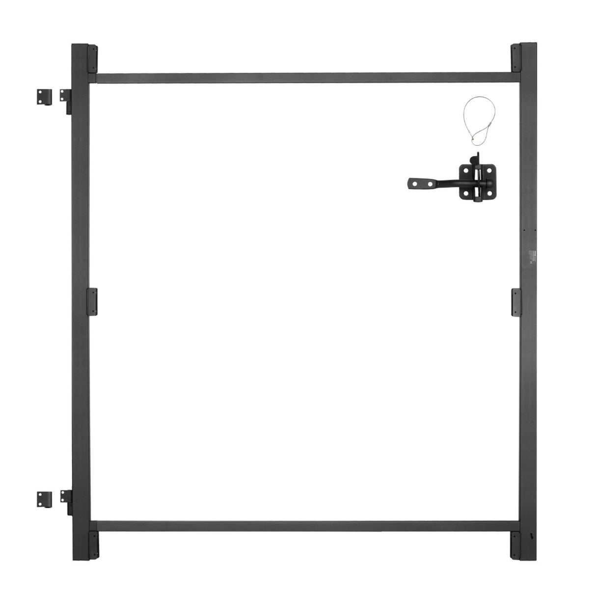 Gate Building Kit, Fits 152.4 to 243.8 cm Wide Openings, Up from 182.9 to 213.4 cm High Fence, Adjustable Gate Building Kit, Anti Sag Full Gate Frame Kit with Latch Lock, for Wooden Fence, Iron