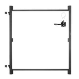 Gate Building Kit, Fits 152.4 to 243.8 cm Wide Openings, Up from 182.9 to 213.4 cm High Fence, Adjustable Gate Building Kit, Anti Sag Full Gate Frame Kit with Latch Lock, for Wooden Fence, Iron