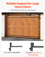 VEVOR Gate Building Kit, Fits 152.4 to 243.8 cm Wide Openings, Up from 182.9 to 213.4 cm High Fence, Adjustable Gate Building Kit, Anti Sag Full Gate Frame Kit with Latch Lock, for Wooden Fence, Iron - Top-Down View