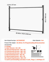 Gate Building Kit, Fits 152.4 to 243.8 cm Wide Openings, Up from 182.9 to 213.4 cm High Fence, Adjustable Gate Building Kit, Anti Sag Full Gate Frame Kit with Latch Lock, for Wooden Fence, Iron