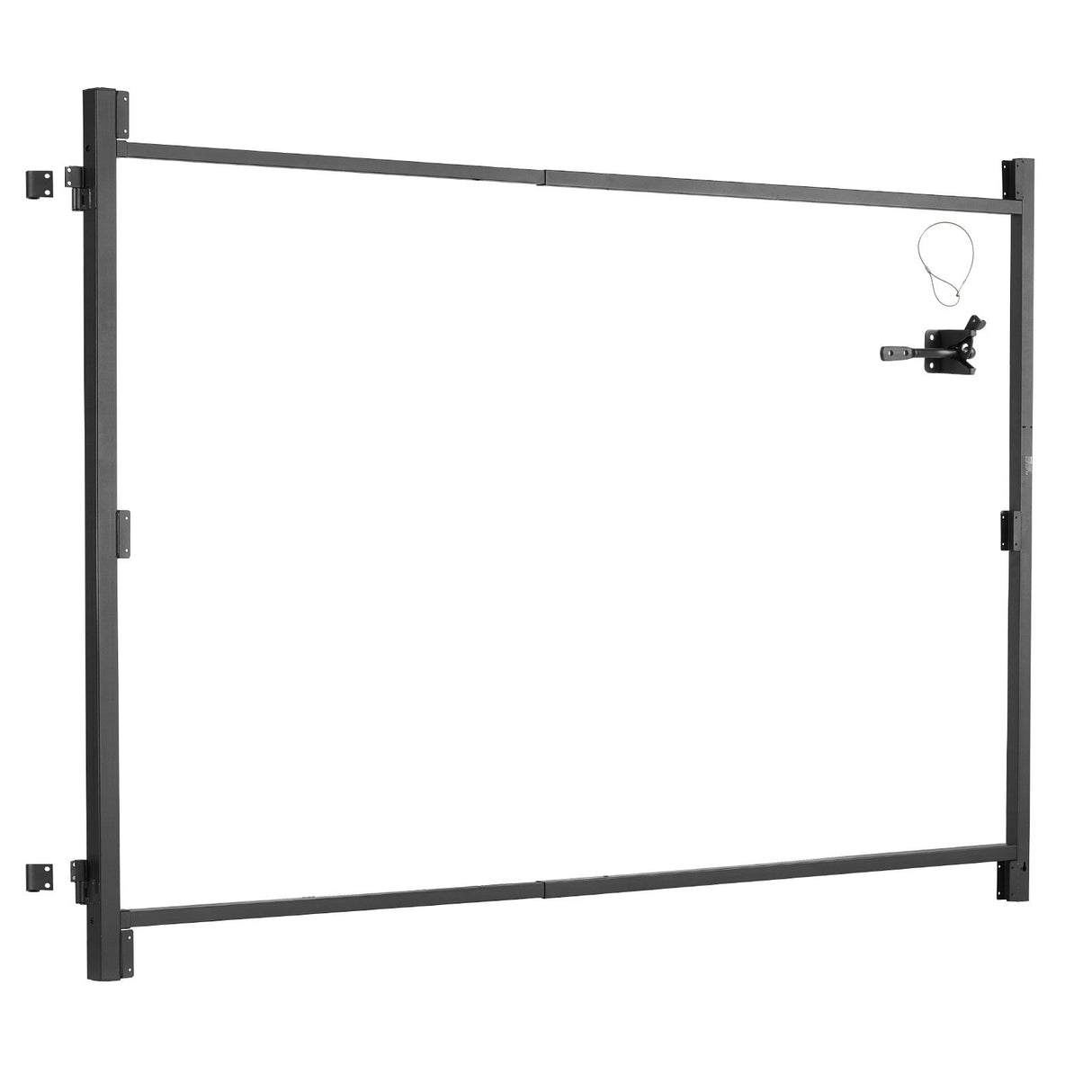 Gate Building Kit, Fits 152.4 to 243.8 cm Wide Openings, Up from 182.9 to 213.4 cm High Fence, Adjustable Gate Building Kit, Anti Sag Full Gate Frame Kit with Latch Lock, for Wooden Fence, Iron