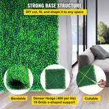VEVOR Artificial Boxwood Panels, 14 PCS50.8x50.8cmBoxwood Hedge Wall Panels, PE Artificial Grass Backdrop Wall 4 cm , Privacy Hedge Screen for Decoration of Outdoor, Indoor, Garden, Fence, and Backyar - 45-Degree Angle