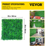 VEVOR Artificial Boxwood Panels, 20 PCS 20\
