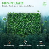 VEVOR Artificial Boxwood Panel UV 12pcs Boxwood Hedge Wall Panels Artificial Grass Backdrop Wall 20X20" 4cm Green Grass Wall Fake Hedge for Decor Privacy Fence Indoor Outdoor Garden Backyard