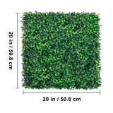 VEVOR Artificial Boxwood Panel UV 12pcs Boxwood Hedge Wall Panels Artificial Grass Backdrop Wall 20X20