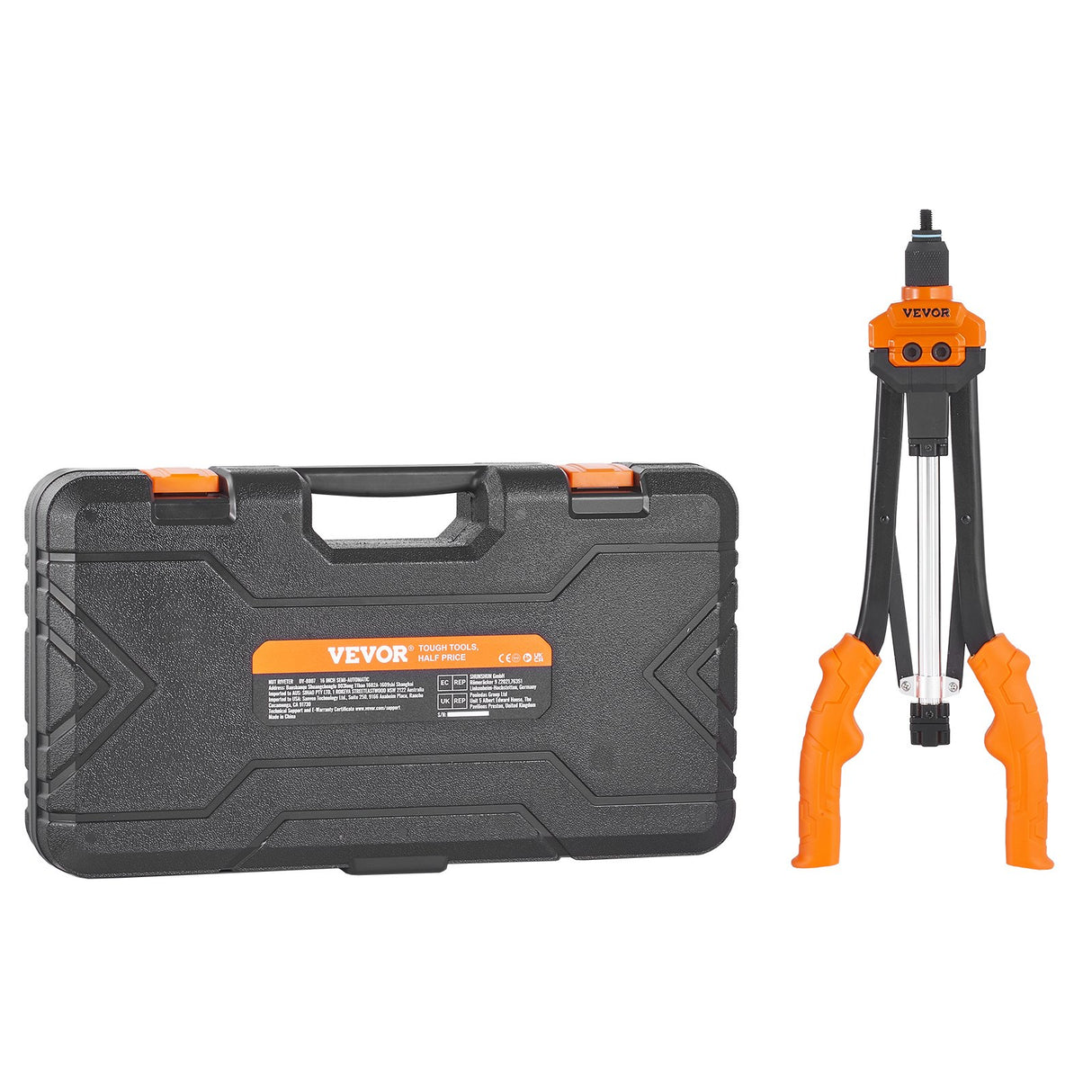 VEVOR Rivet Nut Tool, 16??Rivnut Tool Kit with 13PCS Metric and SAE Mandrels, 186PCS Rivet Nuts, M3, M4, 10-24, M5, M6, 1/4-20, 8-32, 5/16-18, M8, 3/8