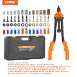 VEVOR Rivet Nut Tool, 16” Rivnut Tool Kit with 13PCS Metric and SAE Mandrels, 186PCS Rivet Nuts, M3, M4, 10-24, M5, M6, 1/4-20, 8-32, 5/16-18, M8, 3/8-16, M10, M12, 1/2-13, With Carrying Case - Close-Up Angle