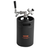 VEVOR Beer Growler Tap System, 5L Mini Keg, 304 Stainless Steel Pressurized Beer Growler, Keg Growler with Pressure Display, CO2 Regulator Faucet,